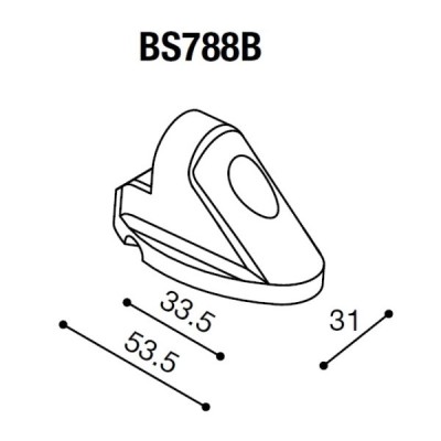 Montážní adaptér BS788B pro zpětná zrcátka RIZOMA do kapotáže - pro motocykly DUCATI 848/1098/1198, černý